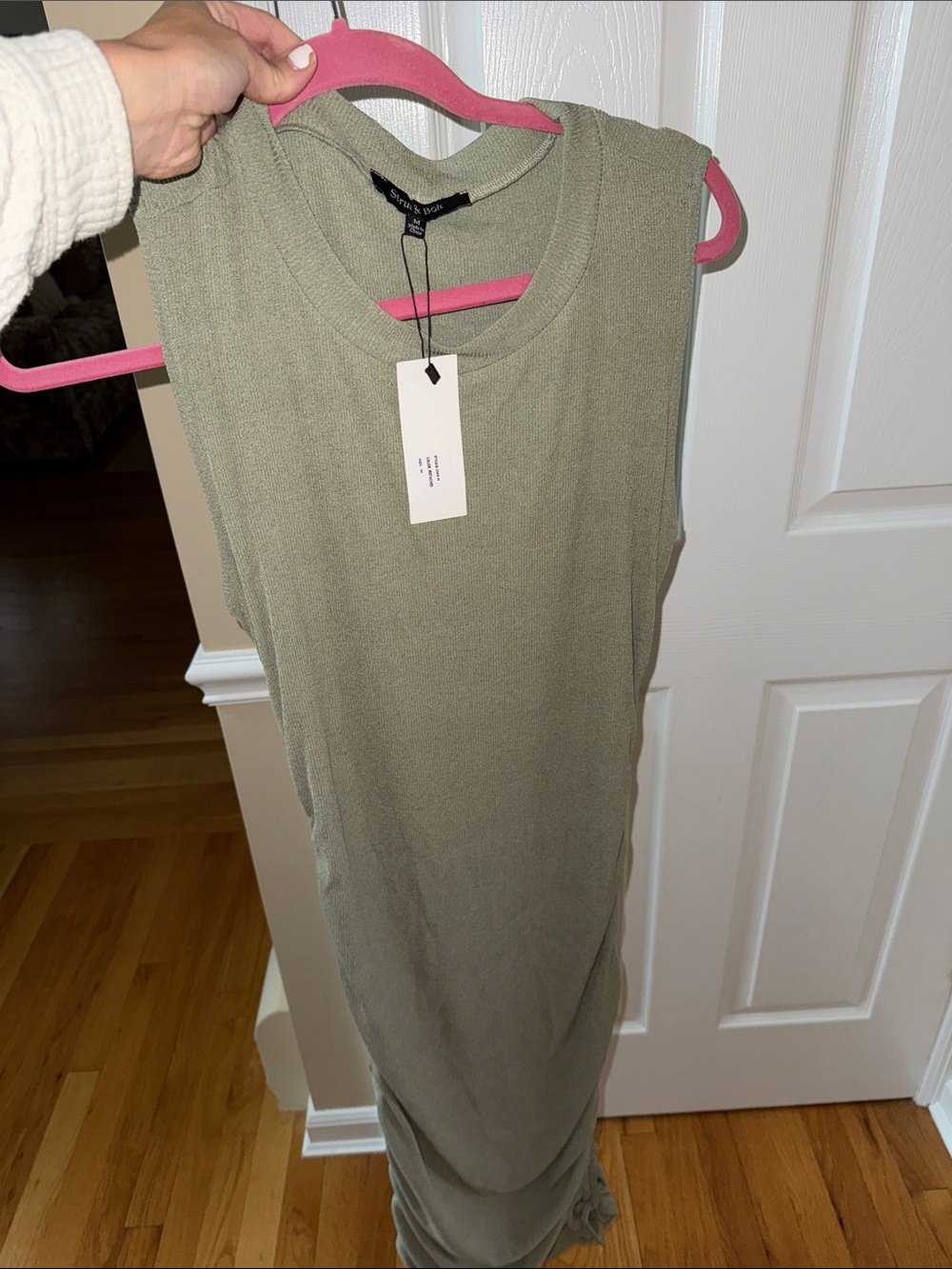 Strut & Bolt Sleeveless Olive Knit Maxi Dress -